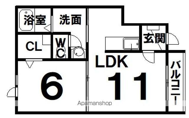 VERL・PARC(1LDK/1階)の間取り写真
