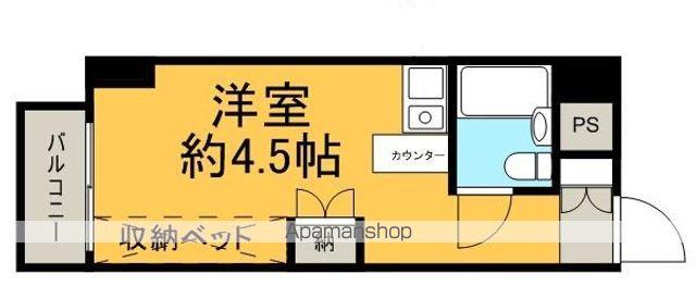 インディビレッジ(ワンルーム/9階)の間取り写真