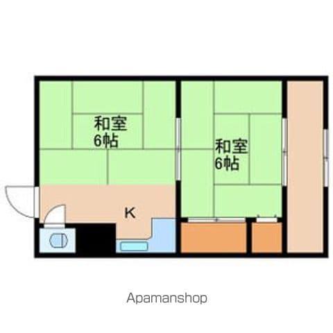 名西荘(1DK/2階)の間取り写真