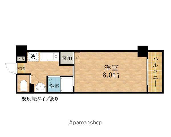 メゾンダイアン(1K/1階)の間取り写真