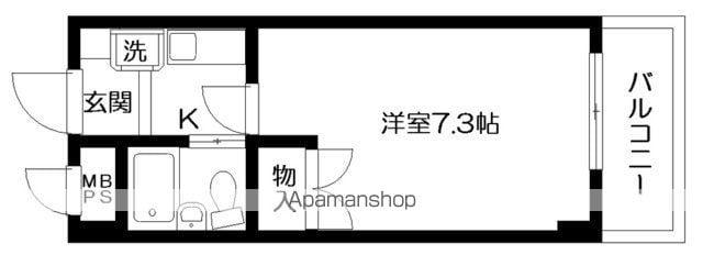 パウゼホイッスヘン(1K/1階)の間取り写真