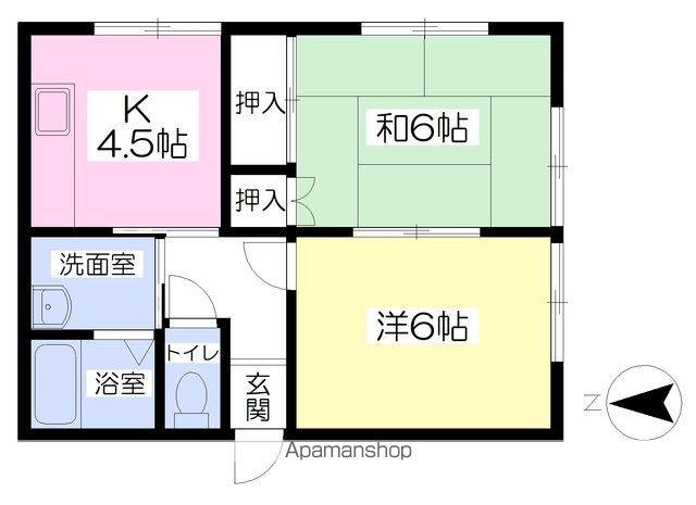 コートドール(2DK/1階)の間取り写真
