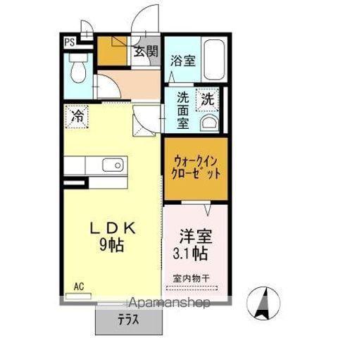 ラ・カンパニータ(1LDK/1階)の間取り写真