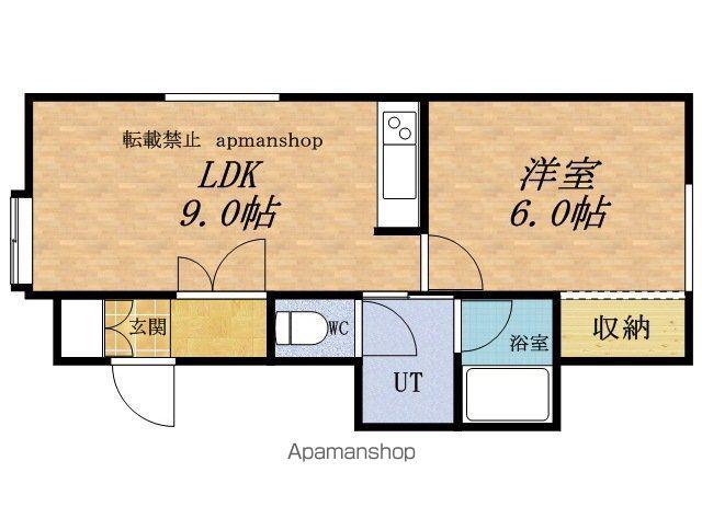 Y2Kプラス2(1LDK/1階)の間取り写真
