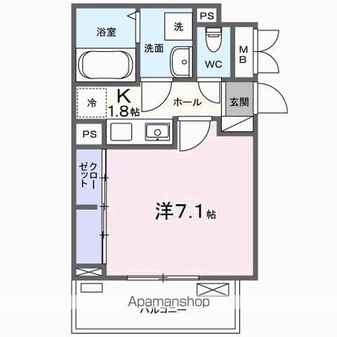 JADA HOUSE桜井(1K/3階)の間取り写真