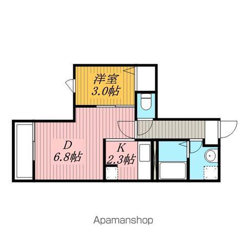 グランコート稲毛(1DK/3階)の間取り写真