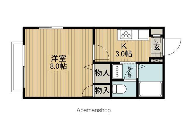 ディアスやざき(1K/1階)の間取り写真