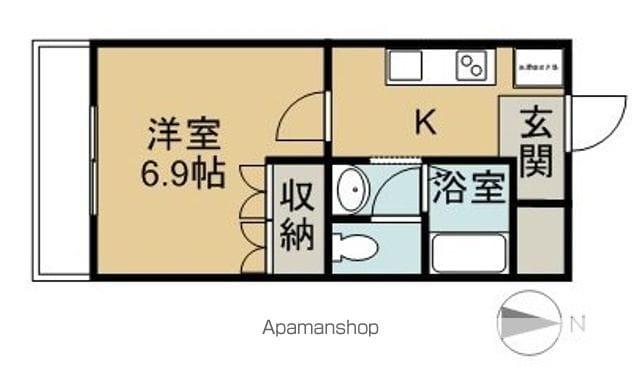 コンフォルト(1K/1階)の間取り写真