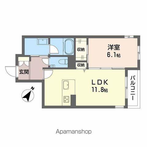 シャーメゾン光月(1LDK/2階)の間取り写真