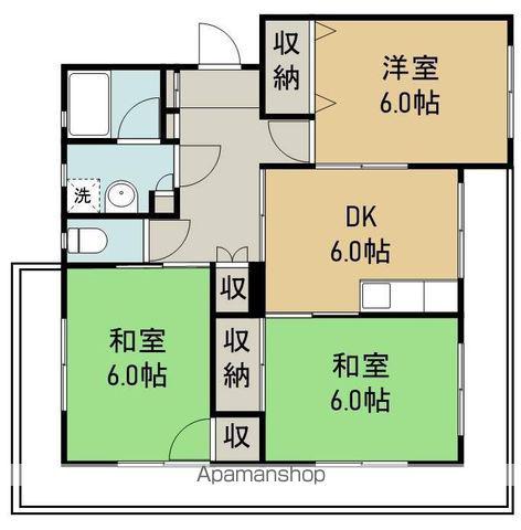 メゾンド三軒橋(3DK/3階)の間取り写真