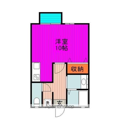 パルハイム湯田(ワンルーム/1階)の間取り写真