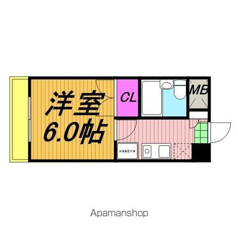 コンフォール小泉(1K/6階)の間取り写真