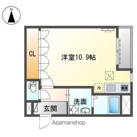 ブルーム(ワンルーム/1階)の間取り写真