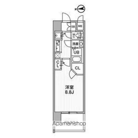 LA DOUCEUR志賀本通Ⅱ(1K/11階)の間取り写真