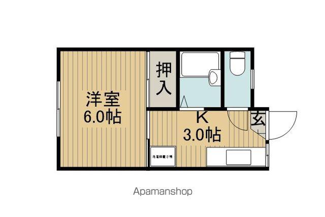 サンコーポすわ(1K/2階)の間取り写真