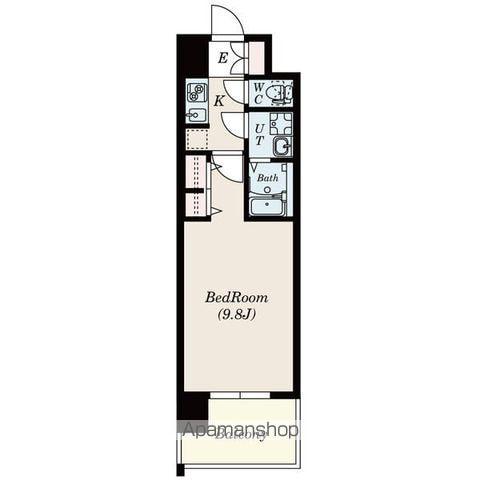 LA DOUCEUR志賀本通Ⅱ(1K/13階)の間取り写真