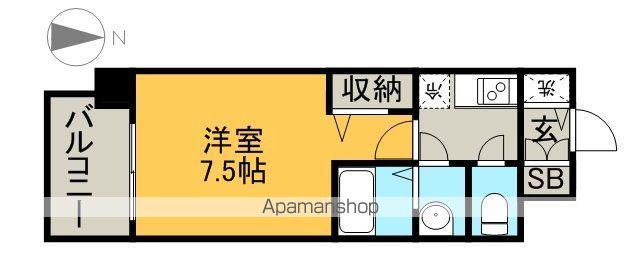 プレサンス名古屋STATIONディーヴァ(1K/2階)の間取り写真