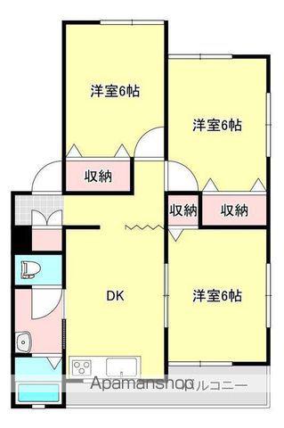 ハイツリバティⅢ(3DK/1階)の間取り写真