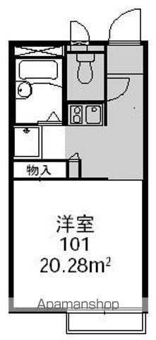 レオパレス木田(1K/1階)の間取り写真