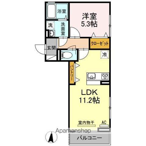 D-ROOM KUBOTAⅡ(1LDK/3階)の間取り写真