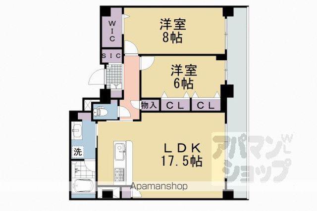 ROUAGE御所南(2LDK/2階)の間取り写真