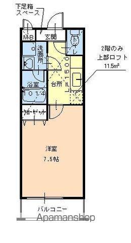 フジパレス南清水町1番館(1K/1階)の間取り写真