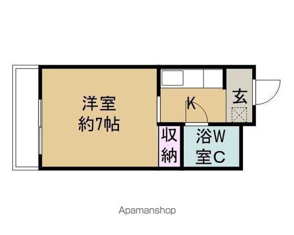 アビタシオンK5(1K/1階)の間取り写真