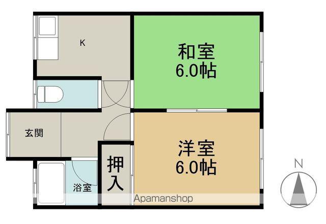 半田道五島長屋(2K)の間取り写真