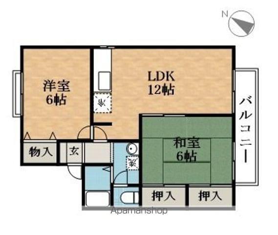 グランシャリオ(2LDK/2階)の間取り写真