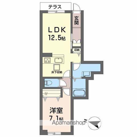 サン ビレッジ(1LDK/1階)の間取り写真