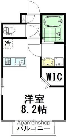 BEACH HILLS(1K/1階)の間取り写真