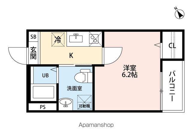 LAPIS(1K/2階)の間取り写真