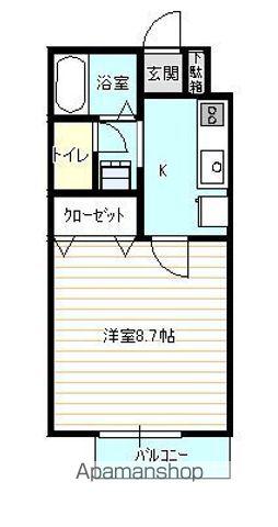 カーサプリメーラ(1K/3階)の間取り写真