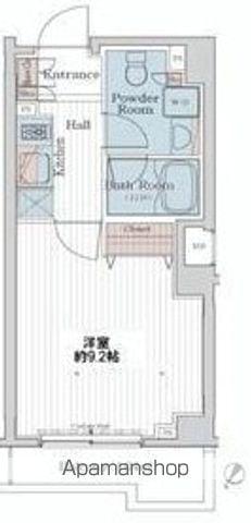 カスタリア三宿(1K/2階)の間取り写真