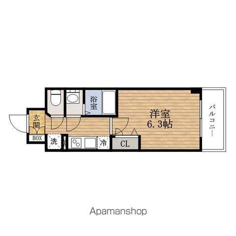 PRESSANCE四天王寺前夕陽ヶ丘アクティ(1K/13階)の間取り写真
