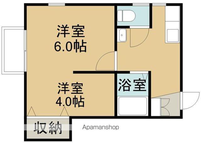 ハートナーハウスE(1K/2階)の間取り写真
