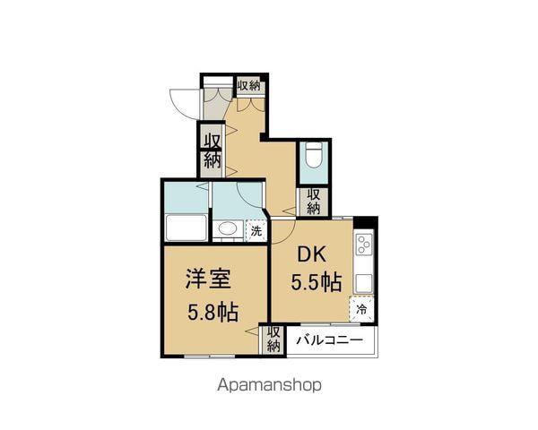 VENUS HOUSE(1DK/3階)の間取り写真