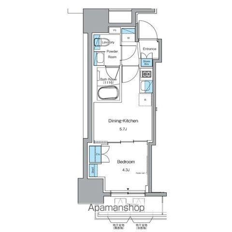 ルフォンプログレ秋葉原イースト(1DK/11階)の間取り写真