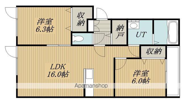 コスモルラシオン(2LDK/2階)の間取り写真