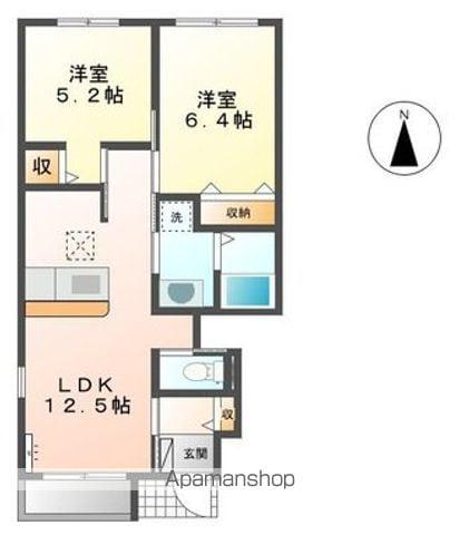 リライアンスC(2LDK/1階)の間取り写真