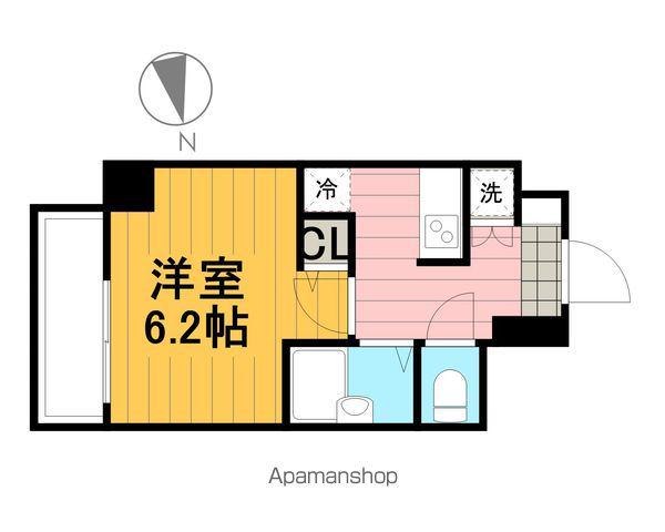 スパシエスタイル住吉(1K/3階)の間取り写真