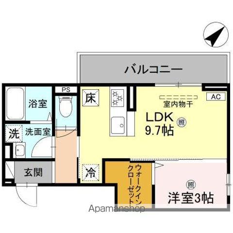 DーROOM 後三条(1LDK/1階)の間取り写真