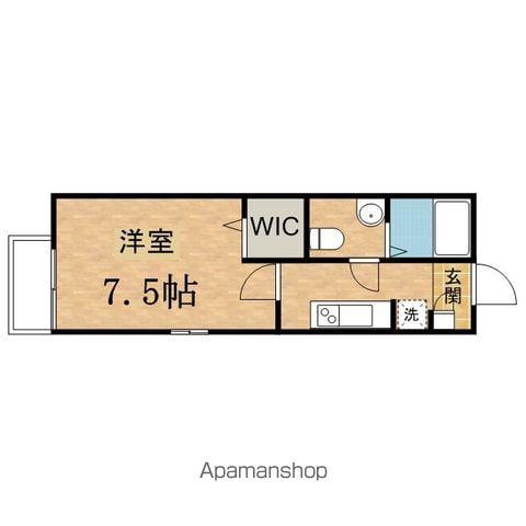 オークコート(1K/2階)の間取り写真