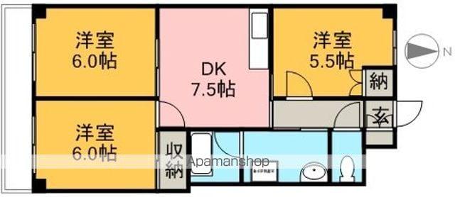 第7水野マンション(3DK/4階)の間取り写真