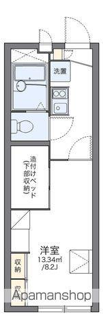 レオパレスハイツファースト(1K/2階)の間取り写真