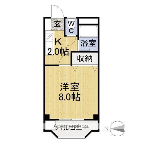 シティ竹内(1K/3階)の間取り写真