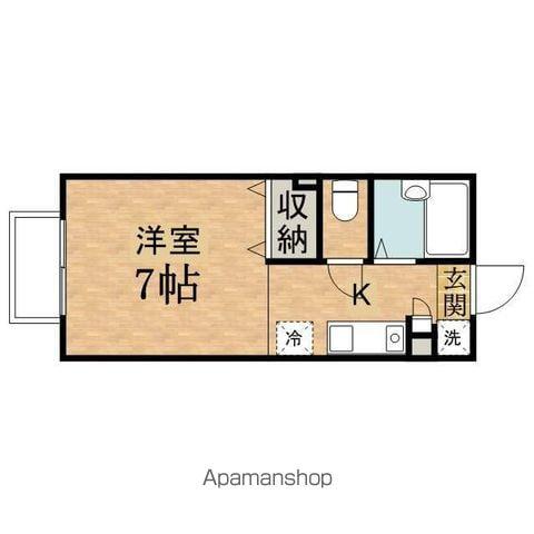 エンドレス(ワンルーム/1階)の間取り写真