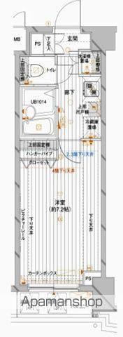 メインステージ赤塚(1K/4階)の間取り写真