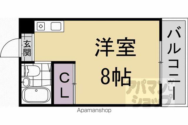 鞘町フラッツ(1K/1階)の間取り写真