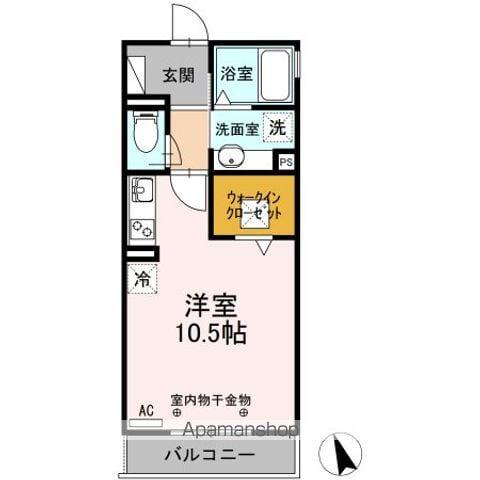 セレッサウーノ(ワンルーム/1階)の間取り写真